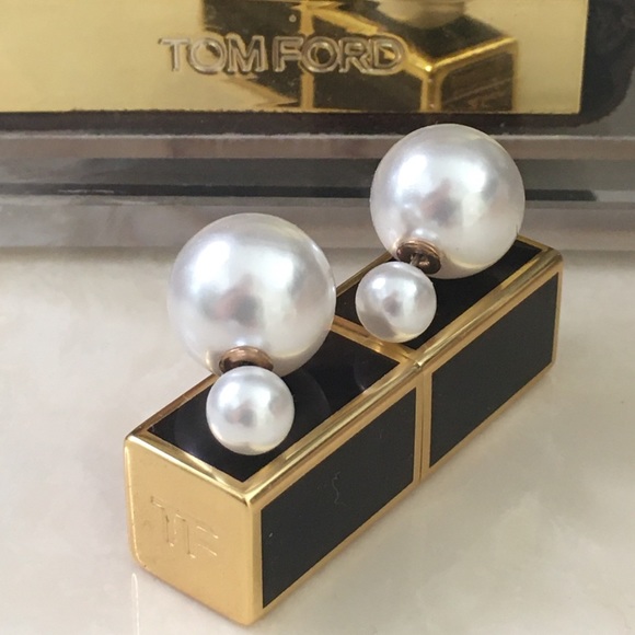 Pearl Ball Double-Sided Stud Earrings. - Picture 5 of 12